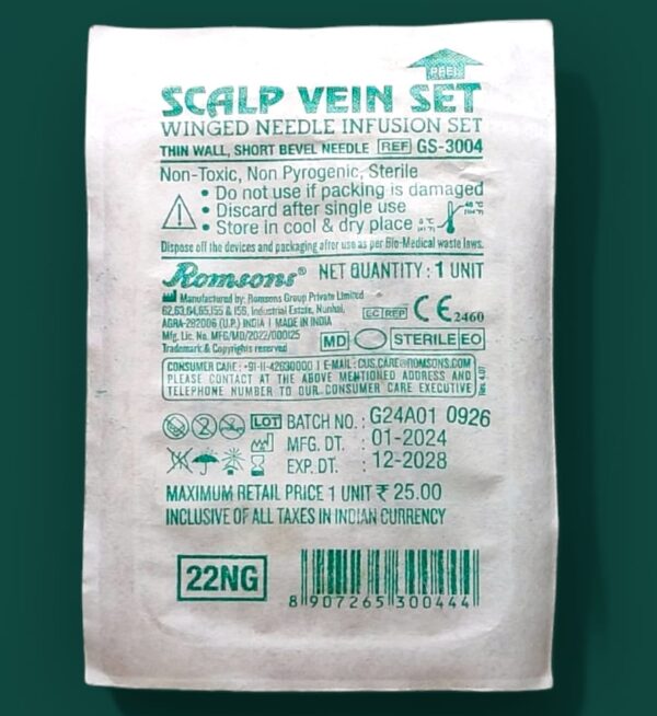SCALP VEIN SET 22