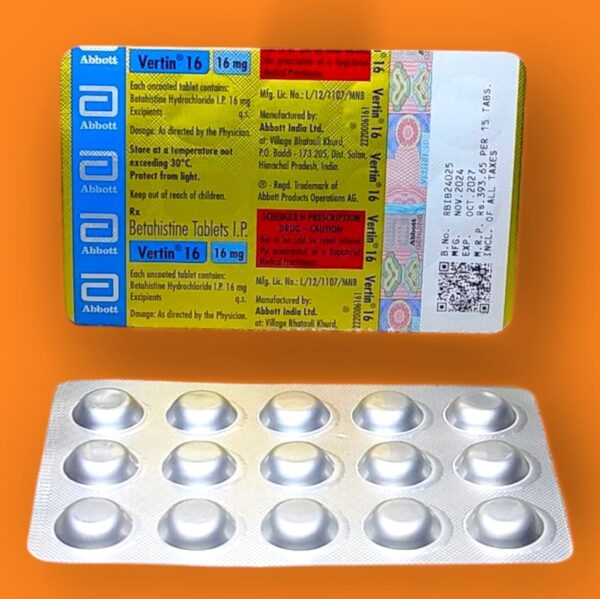 VERTIN 16 TABLETS